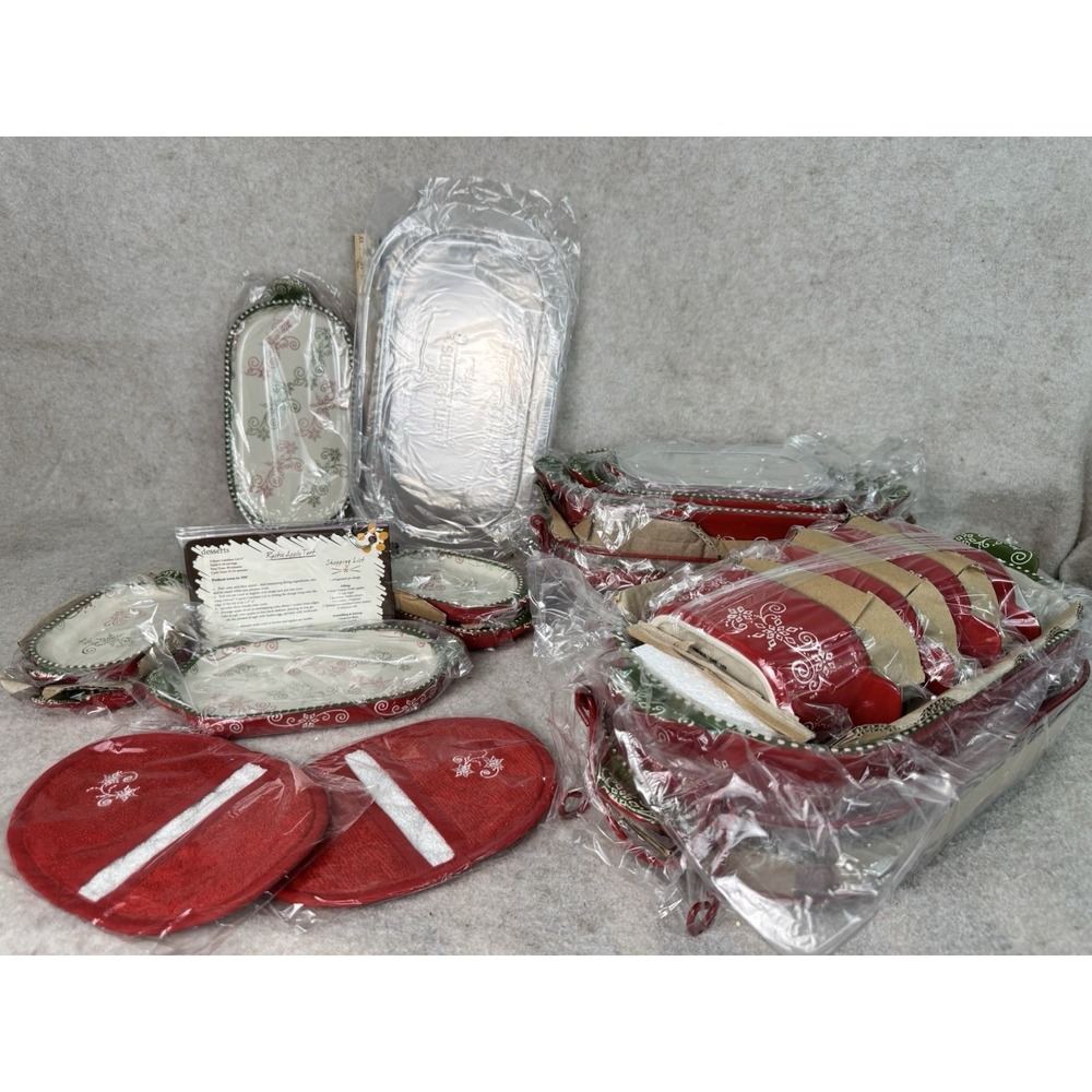 Snowflake‎ Temptation 24 Piece Baking Dish Set with Recipe Cards and Lids